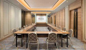 Elegant meeting room with u shape table at the Hilton Garden Inn Jakarta Taman Palem.