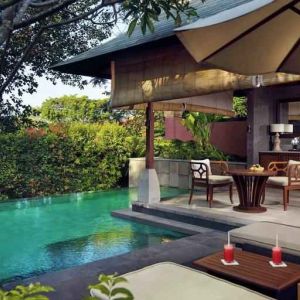 Beautiful villa with private pool at the Hilton Bali Resort.