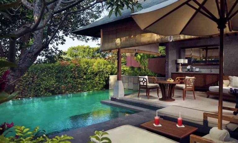 Beautiful villa with private pool at the Hilton Bali Resort.