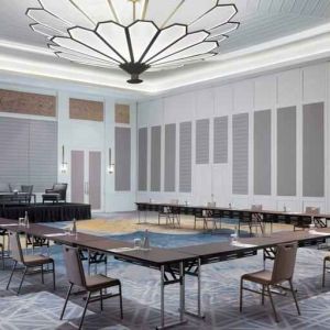 Large meeting room with u shape table at the Hilton Bali Resort.