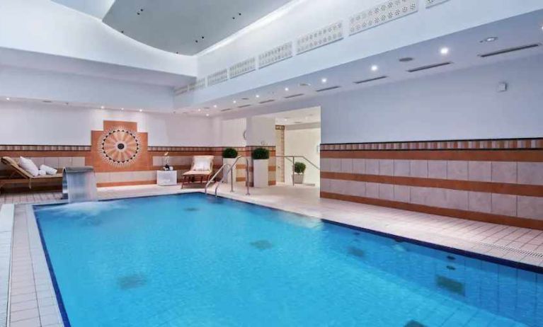 Relaxing indoor pool at the Hilton Munich Park.