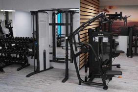 Fitness center at the DoubleTree by Hilton Frankfurt Niederrad.