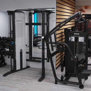 Fitness center at the DoubleTree by Hilton Frankfurt Niederrad.