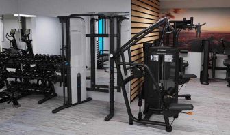 Fitness center at the DoubleTree by Hilton Frankfurt Niederrad.