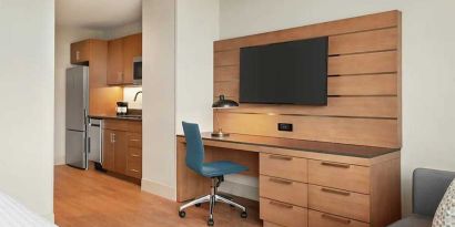 all rooms equipped with a work desk ideal for all digital nomads and remote workers at Homewood Suites by Hilton Wilmington Downtown.