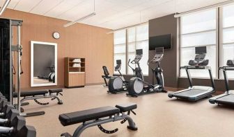 well equipped fitness center at Homewood Suites by Hilton Wilmington Downtown.