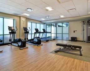 well equipped fitness center at Embassy Suites by Hilton Raleigh Durham Research Triangle.