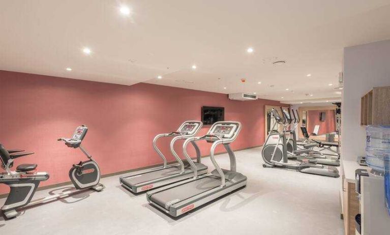 Basic fitness center at the Hampton by Hilton Frankfurt City Centre East.