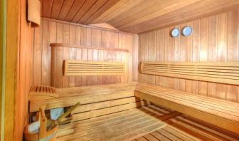 Relaxing sauna at the spa of the Hilton Strasbourg.