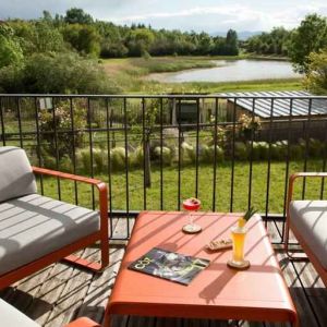 Beautiful outdoor terrace at the DoubleTree by Hilton Lyon Eurexpo.