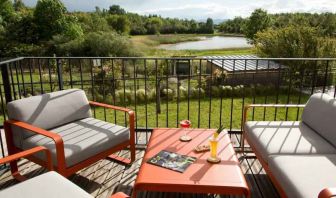 Beautiful outdoor terrace at the DoubleTree by Hilton Lyon Eurexpo.