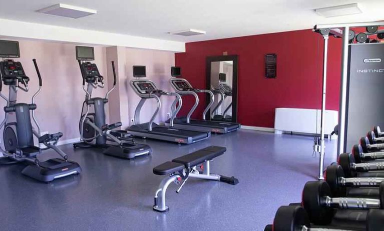 Fitness center at the Hampton by Hilton Toulouse Airport.