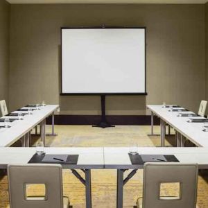 Meeting room with u shape table at the Hilton Dallas Plano Granite Park.