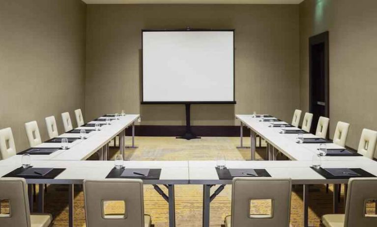 Meeting room with u shape table at the Hilton Dallas Plano Granite Park.