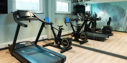 well equipped fitness center at Hampton by Hilton London Park Royal.