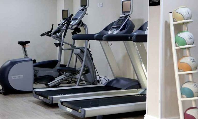 well equipped fitness center at DoubleTree by Hilton York.