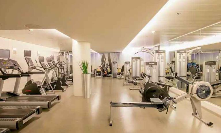 Fitness center at the DoubleTree by Hilton Amsterdam Centraal Station.