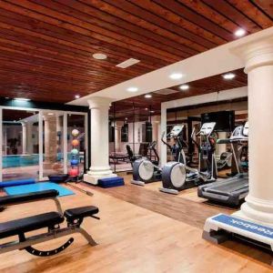 Fitness center at the DoubleTree by Hilton Royal Parc Soestduinen.