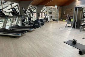 well equipped fitness center at Hilton Cobham.