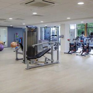 well equipped fitness center at Hilton London Watford.