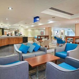 comfortable lounge and coworking space at Hilton London Watford.