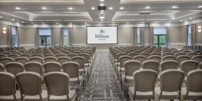 Professional confererence hall and meeting area at Hilton London Watford.