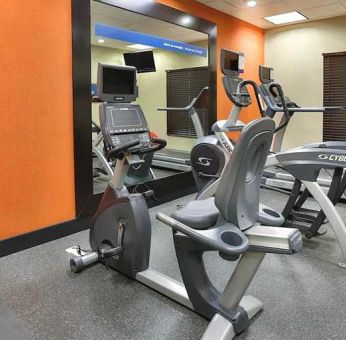 well equipped fitness center at Hampton Inn & Suites by Hilton San Jose-Airport.