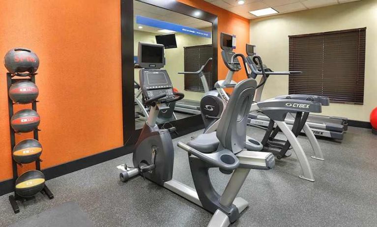 well equipped fitness center at Hampton Inn & Suites by Hilton San Jose-Airport.