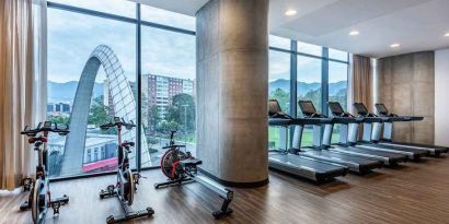 well equipped fitness center at Hilton Bogota Corferias.