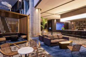 comfortable lobby and coworking space at Hilton Bogota Corferias.