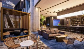 comfortable lobby and coworking space at Hilton Bogota Corferias.