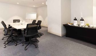 professional meeting room with coffee station at Hilton Garden Inn Cali Ciudad Jardin.