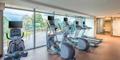 well equipped fitness center at Hilton Garden Inn Bogota Airport.