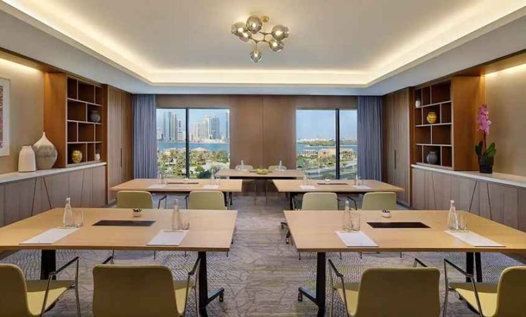 professional meeting room at DoubleTree by Hilton Sharjah Waterfront Hotel & Residences.