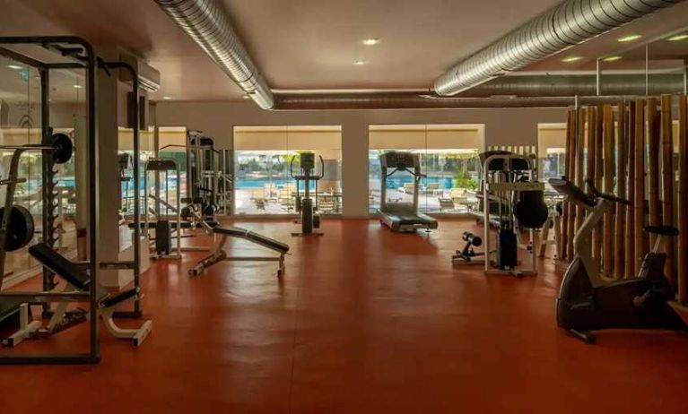 well equipped fitness center at DoubleTree by Hilton Bodrum Isil Club Resort.