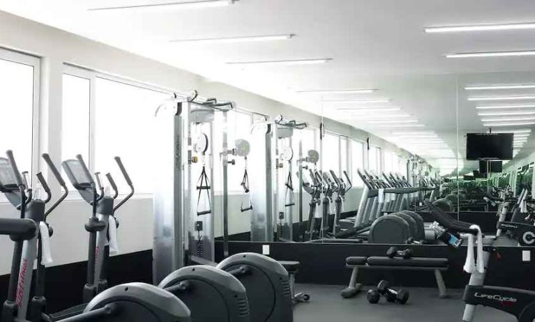 Fully equipped fitness center at the Hotel 1970 Guadalajara, Curio Collection by Hilton.