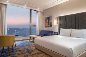 beautiful king room with ocean views at Hilton Istanbul Bakirkoy.