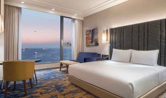 beautiful king room with ocean views at Hilton Istanbul Bakirkoy.