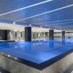 beautiful indoor pool at Hilton Istanbul Bakirkoy.