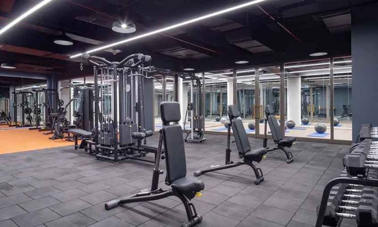 well equipped fitness center at Hilton Istanbul Bakirkoy.