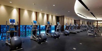 well equipped fitness center at Hilton Istanbul Bomonti Hotel & Conference Center.