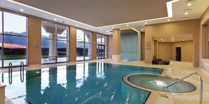 stunning indoor pool with lovely views at Hilton Garden Inn Mardin.