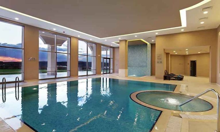 stunning indoor pool with lovely views at Hilton Garden Inn Mardin.