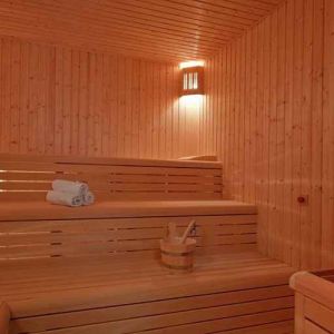 relaxing sauna available at Hilton Garden Inn Mardin.