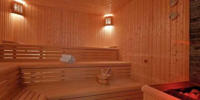 relaxing sauna available at Hilton Garden Inn Mardin.