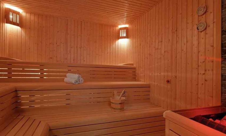 relaxing sauna available at Hilton Garden Inn Mardin.