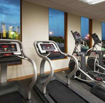 Fitness center at the Hilton Garden Inn Monterrey Airport, Nuevo Leon, Mexico.