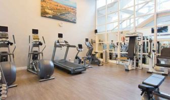 well equipped fitness center at Hilton Barcelona.