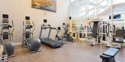 well equipped fitness center at Hilton Barcelona.