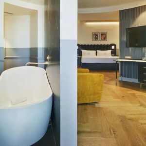 luxurious suite with relaxing bath tub at Casa Alberola Alicante, Curio Collection by Hilton.